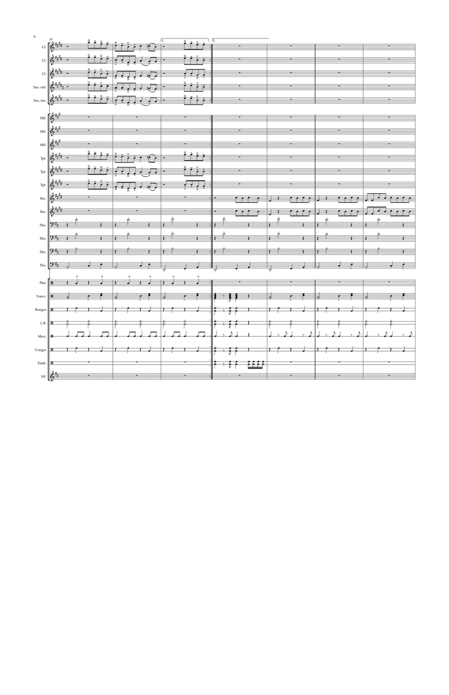 Con zapatos de tacon Con zapatos de tacon Concert Band scores gallery preview page 6