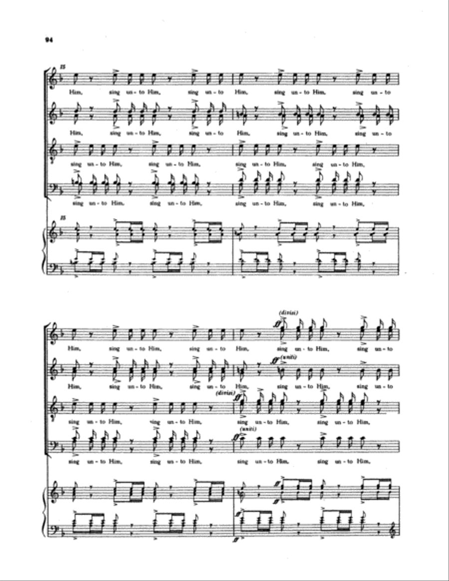 Sing unto Him Divisi scores gallery preview page 5