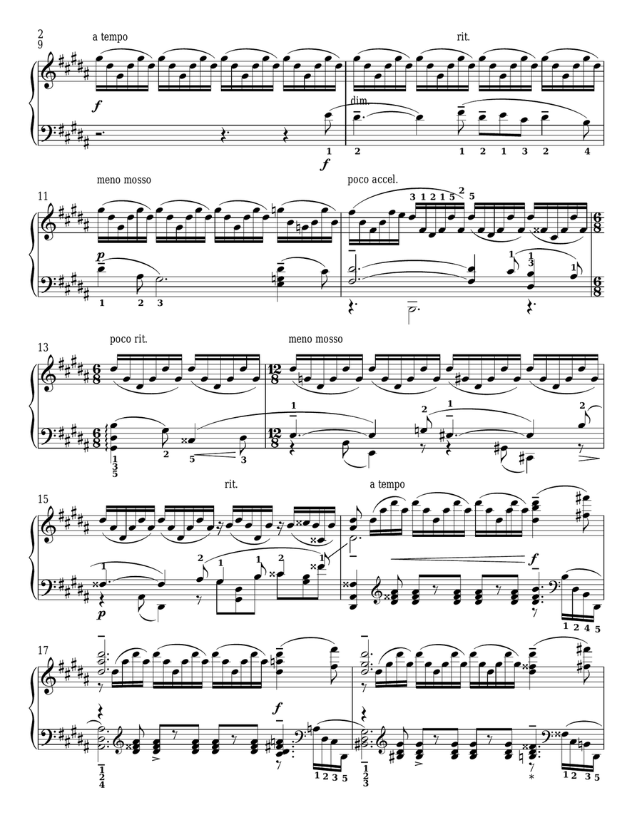 Prelude In G-Sharp Minor, Op. 32, No. 12 Piano Solo scores gallery preview page 2
