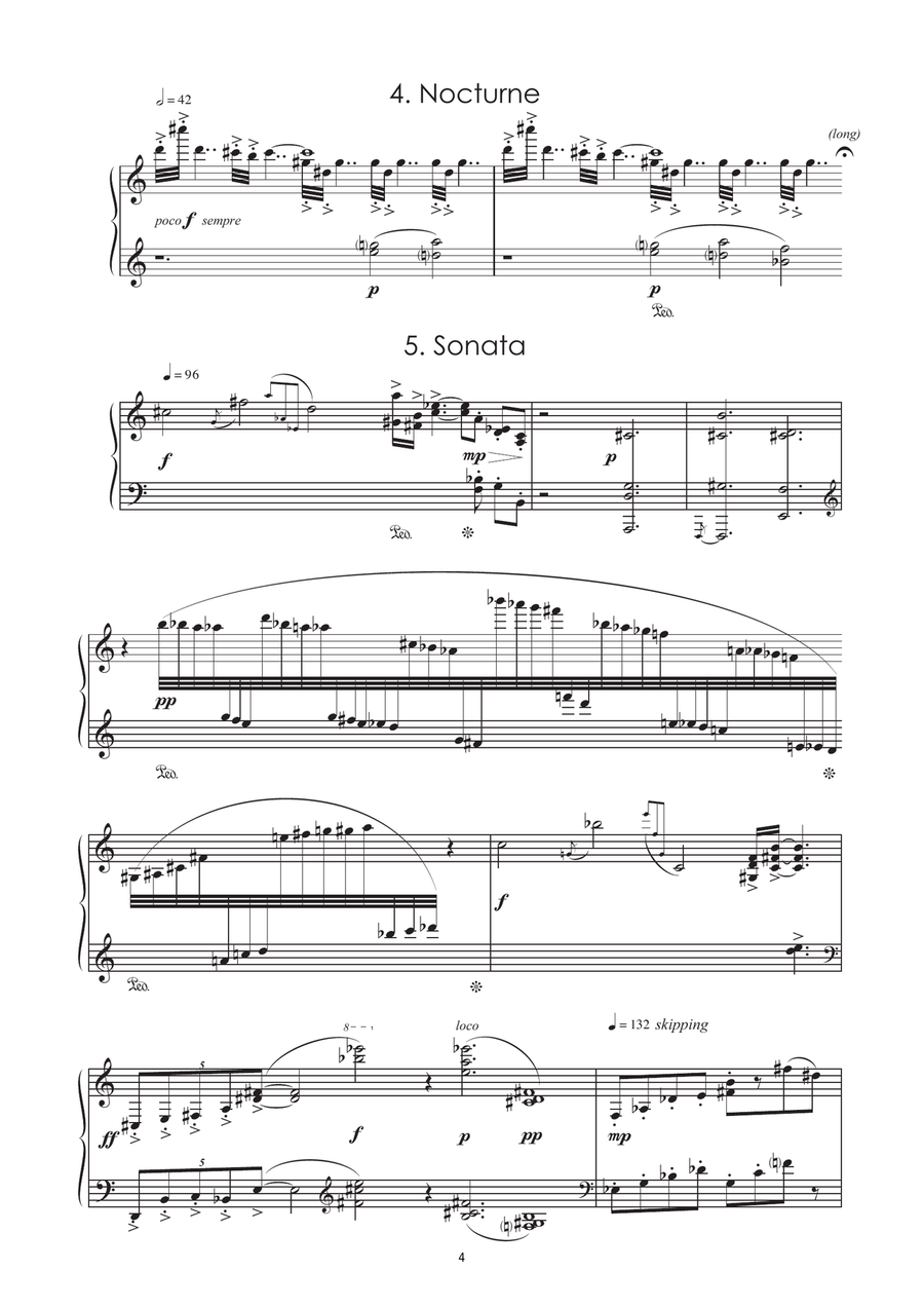 Six Postcard Pieces Piano Solo scores gallery preview page 4