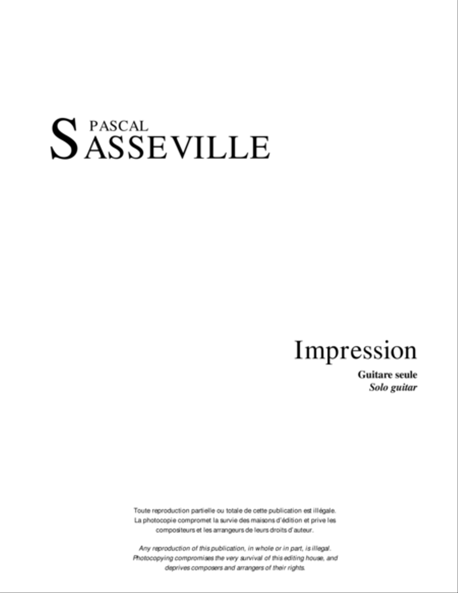 Impression Classical Guitar scores gallery preview page 1