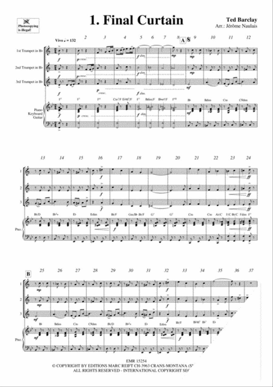 3 Trumpets & Piano Vol. 10 Trumpet Trio scores gallery preview page 3