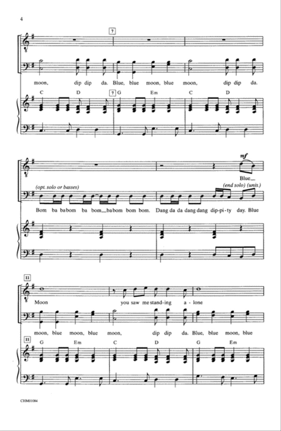 Blue Moon Blue Moon A Cappella scores gallery preview page 2