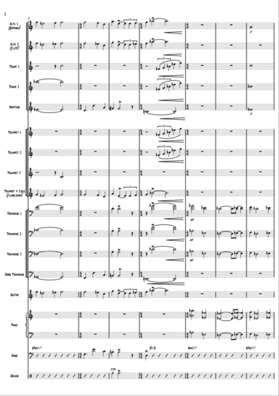 A Song For Rick Jazz Ensemble scores gallery preview page 2