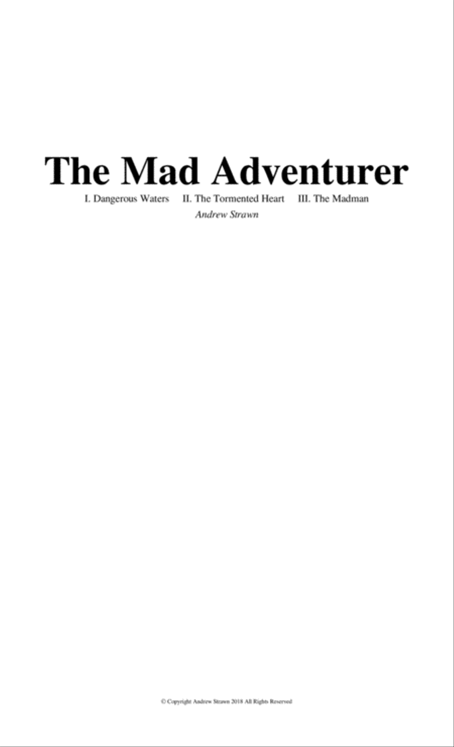 The Mad Adventurer Concert Band scores gallery preview page 1