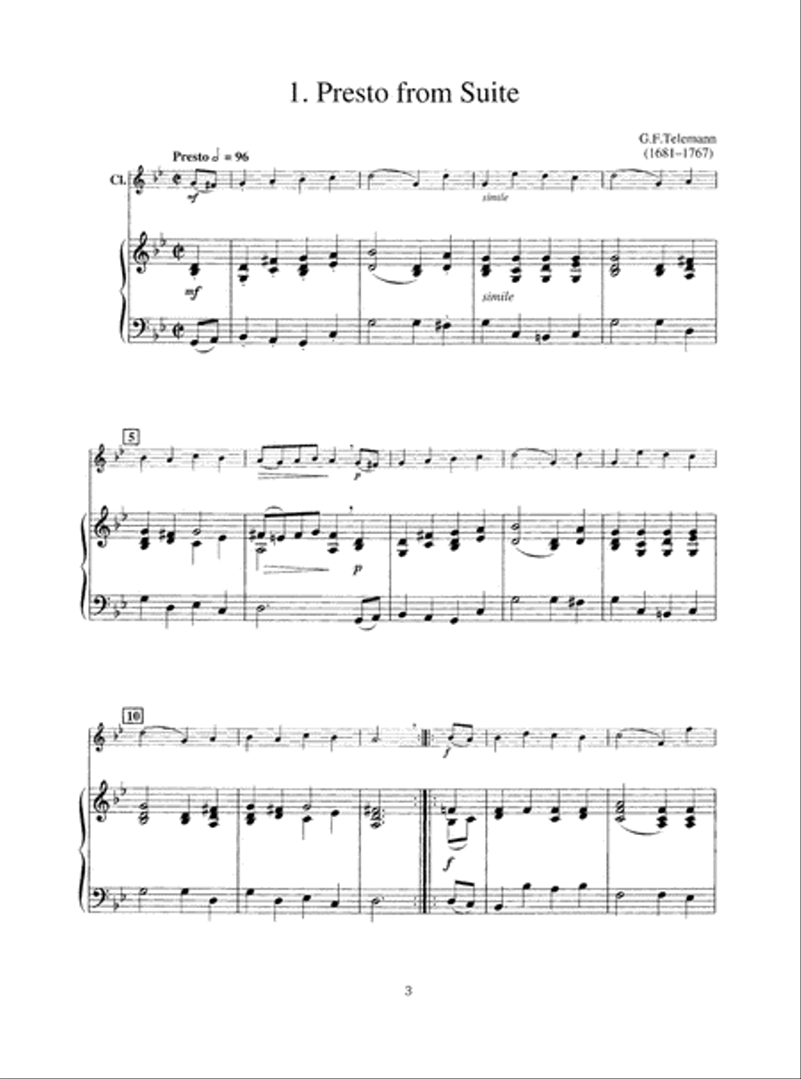 Solo Pieces for the Intermediate Clarinetist Clarinet scores gallery preview page 4