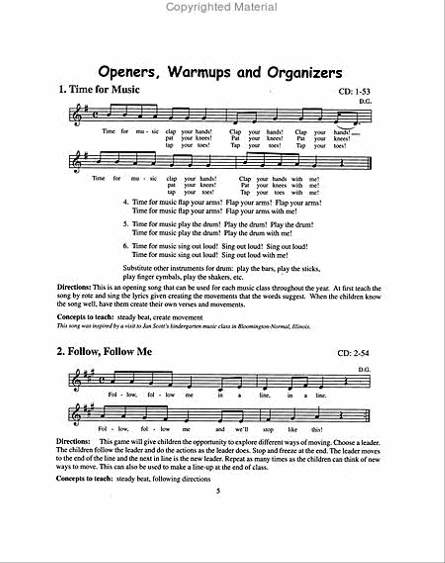 Singing Games Children Love, Volume 3 Collection / Songbook scores gallery preview page 2