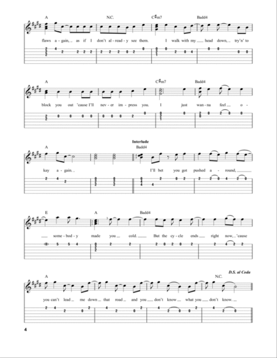 Mean Acoustic Guitar scores gallery preview page 4