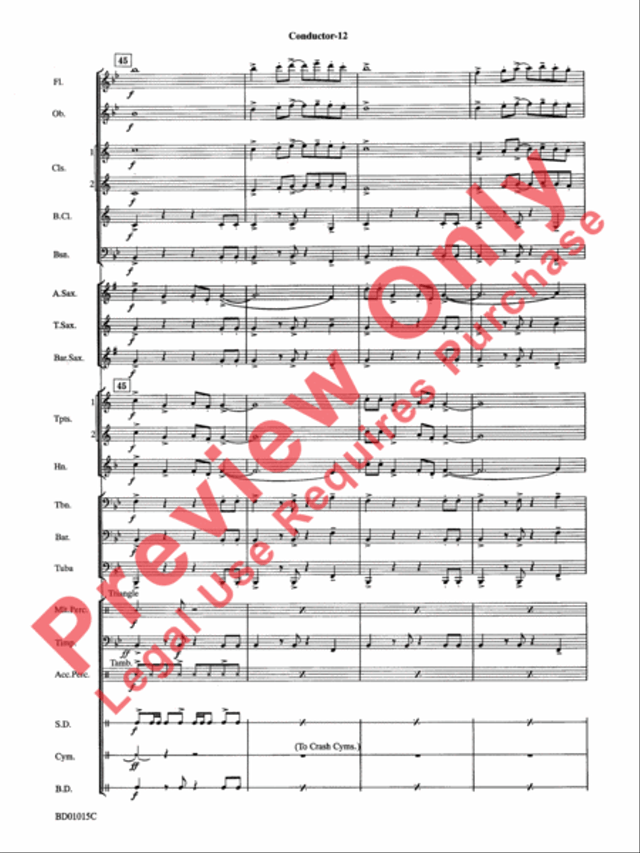 Ash Lawn Echoes (An Overture for Band) Concert Band scores gallery preview page 15