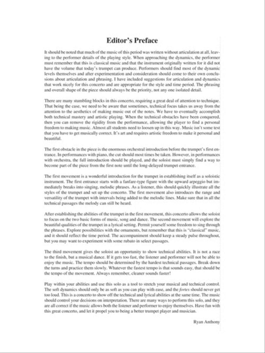 Trumpet Concerto Trumpet Concerto Trumpet Solo scores gallery preview page 4