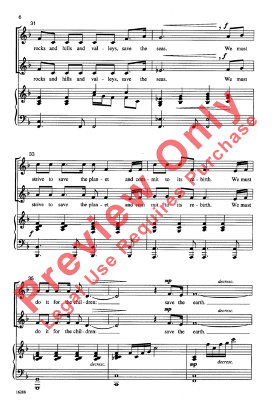 For the Children For the Children 2-Part scores gallery preview page 6