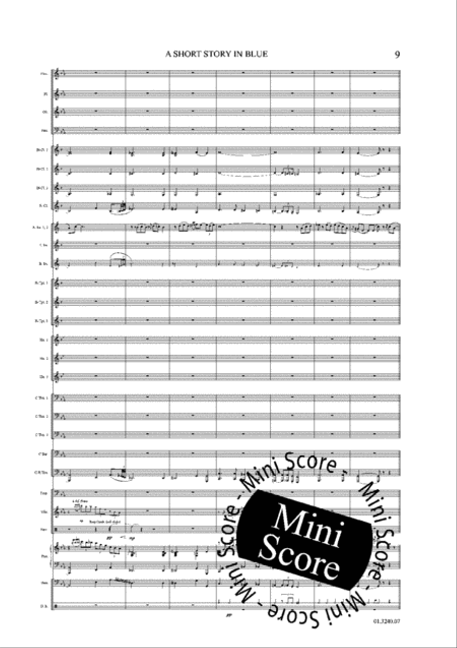 A Short Story in Blue Concert Band scores gallery preview page 15