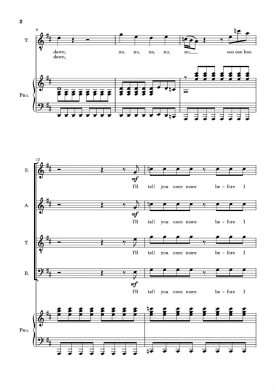 Don't Bring Me Down Don't Bring Me Down 4-Part scores gallery preview page 3