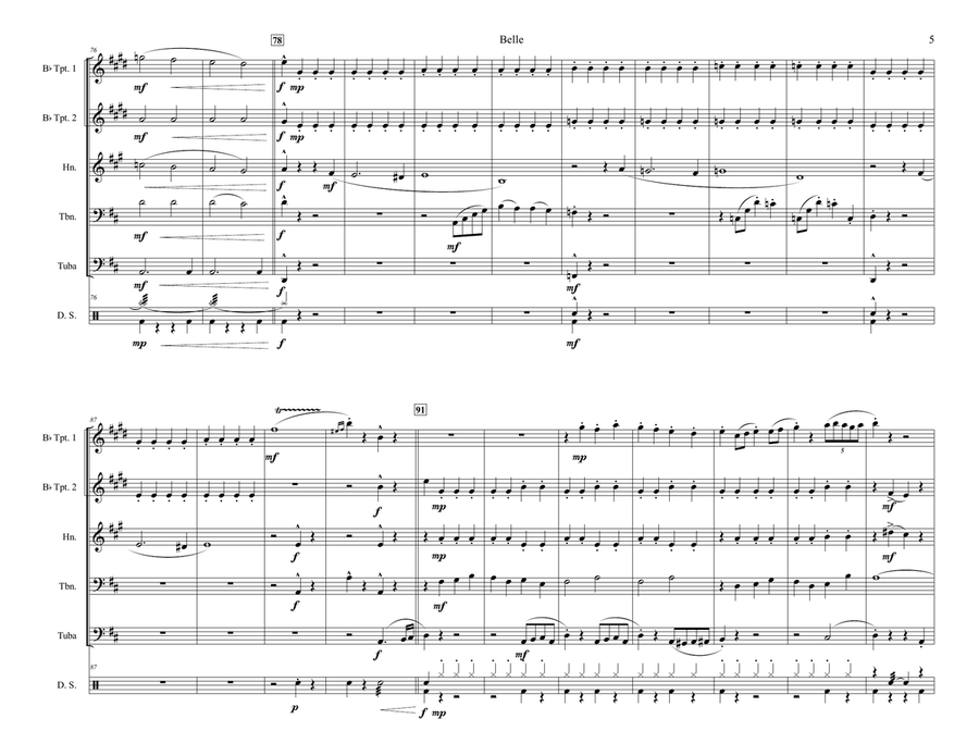 Belle Small Ensemble scores gallery preview page 5