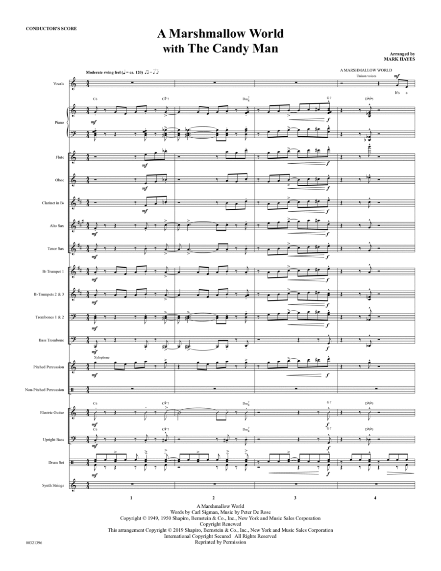 A Marshmallow World (with "The Candy Man") - Full Score