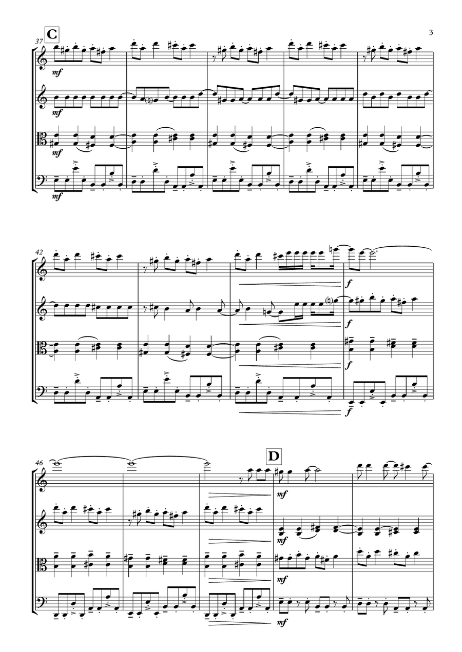 Bittersweet Symphony String Quartet scores gallery preview page 3