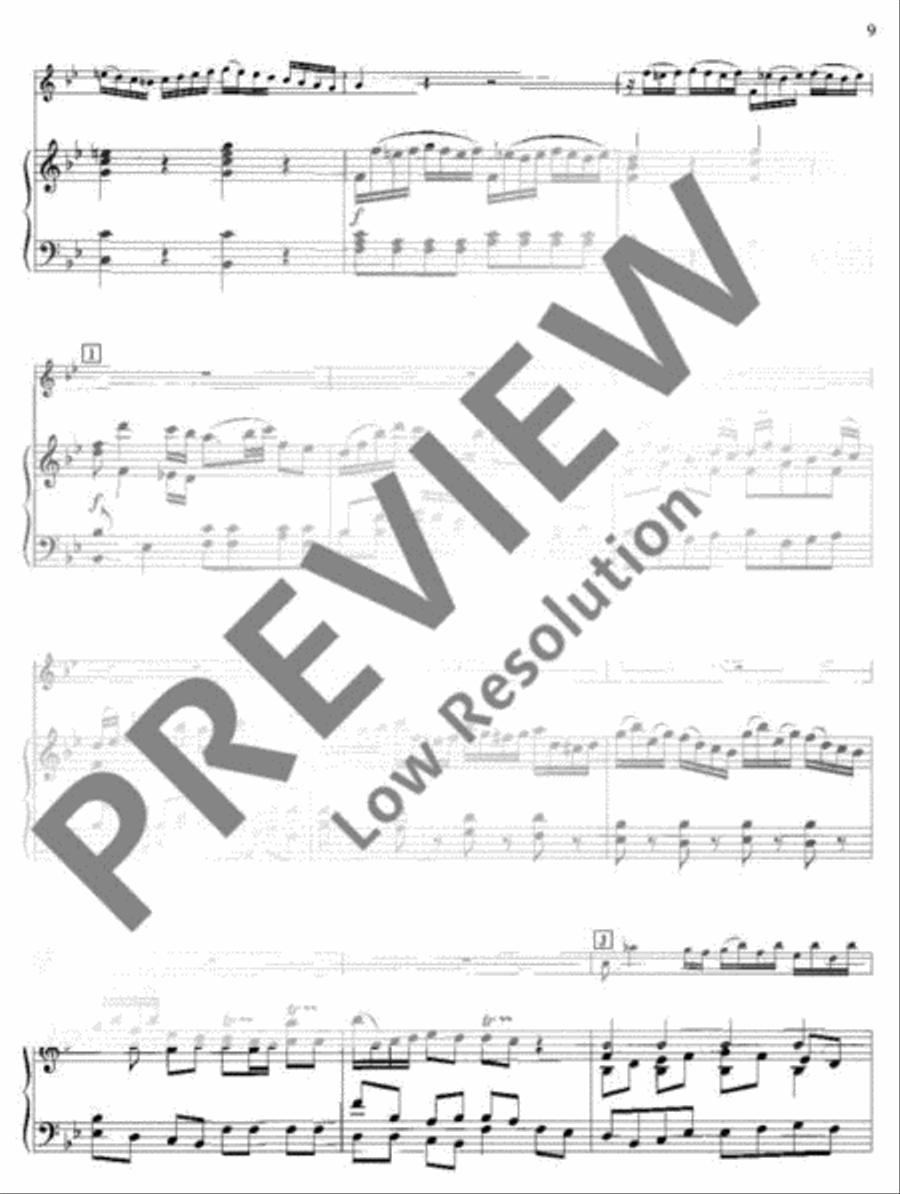 Concerto Bb major No. 292 Flute scores gallery preview page 10