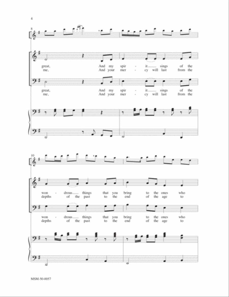 Canticle of the Turning (Magnificat) 4-Part scores gallery preview page 4