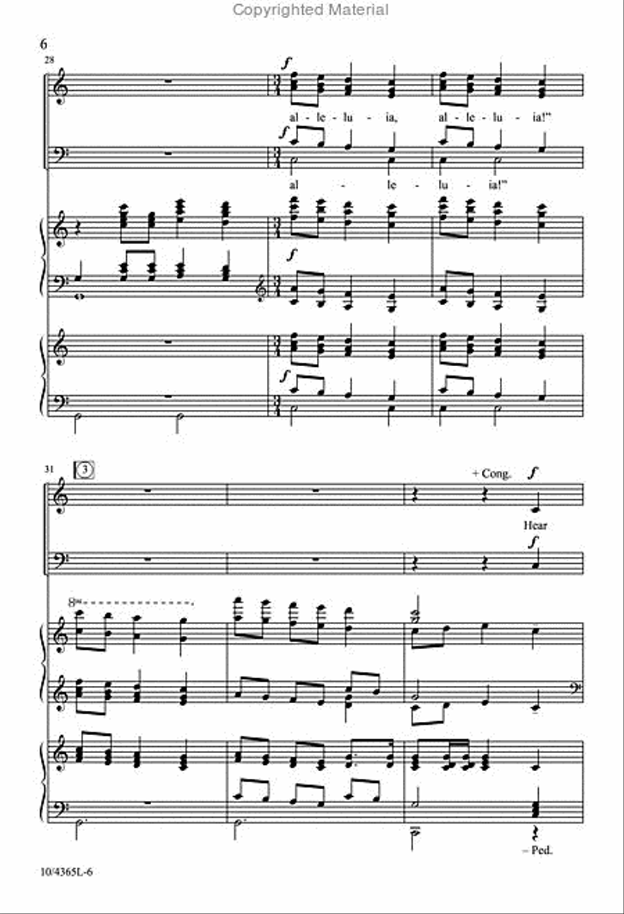 Hear How the Bells of Christmas Play 4-Part scores gallery preview page 6