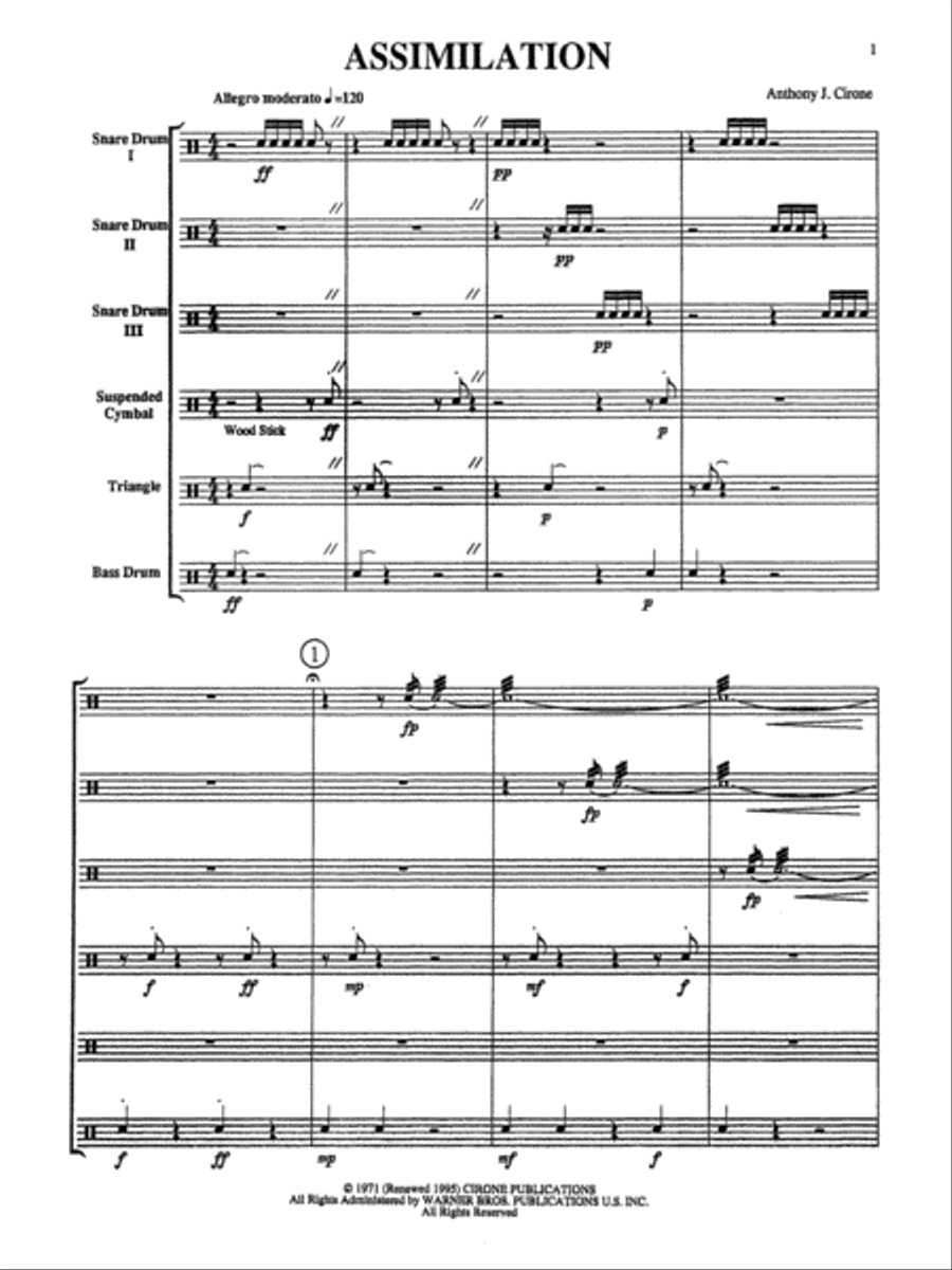 Assimilation: Score Percussion Ensemble scores gallery preview page 3