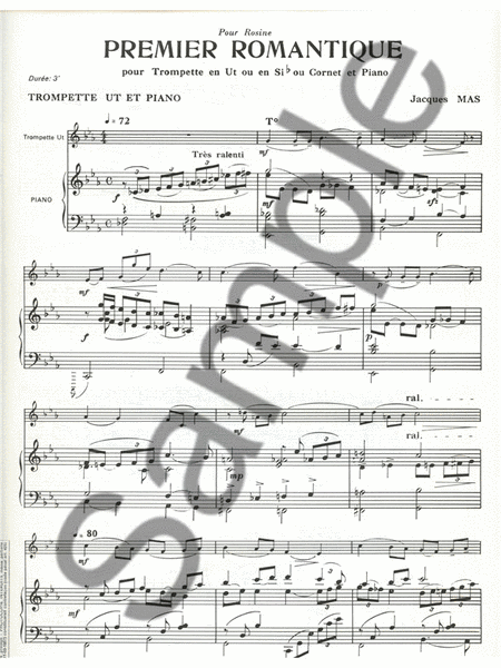 Premier Romantique (for C Trumpet) (trumpet & Piano)