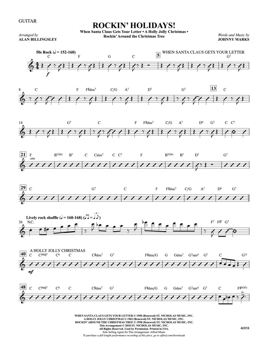 Rockin' Holidays!: Guitar Guitar scores gallery preview page 1