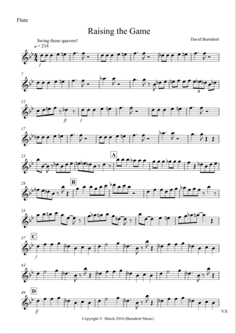 Raising the Game! (jazzy style!) for Wind Trio Woodwind Trio scores gallery preview page 5