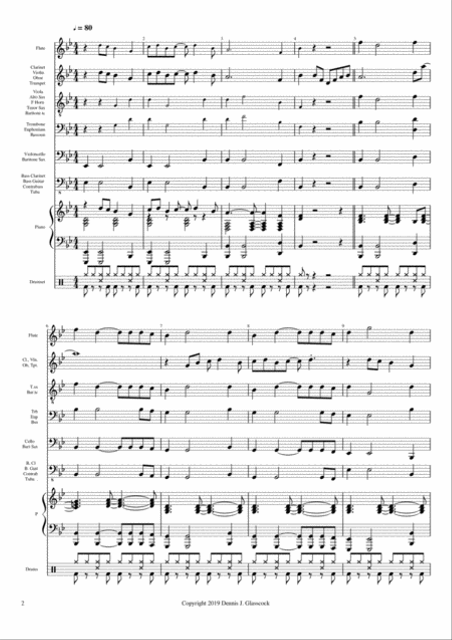 Why Not Now (Instrumental Ensemble Bb) Woodwind Ensemble scores gallery preview page 2