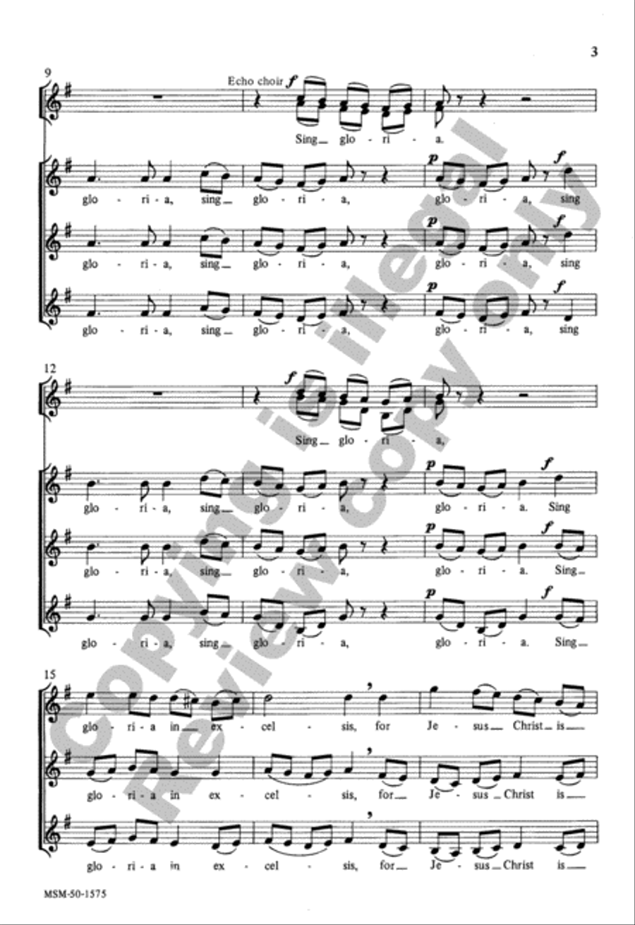 Angels We Have Heard on High Double Choir scores gallery preview page 3
