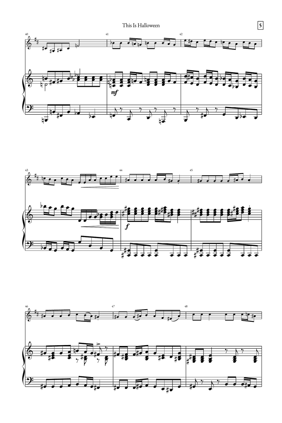 This Is Halloween B-Flat Trumpet scores gallery preview page 5