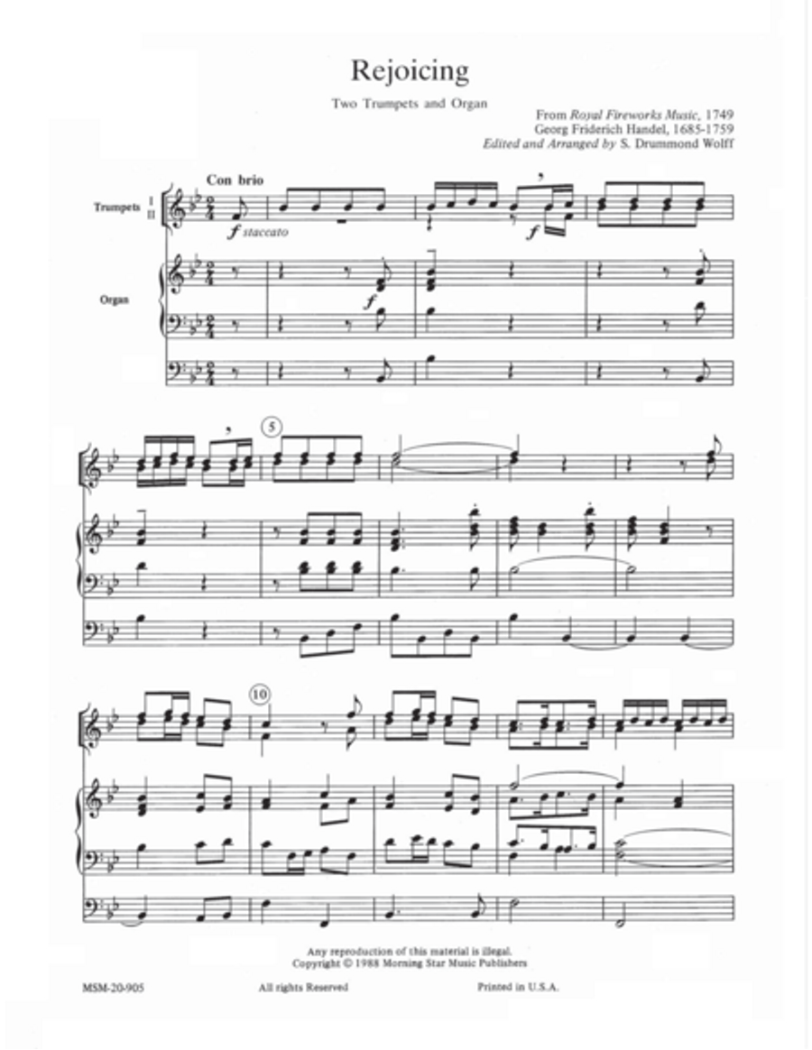 Rejoicing Trumpet Duet scores gallery preview page 1