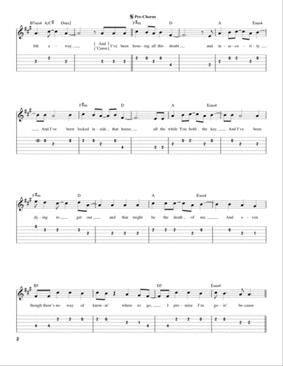 Be My Escape Acoustic Guitar scores gallery preview page 2