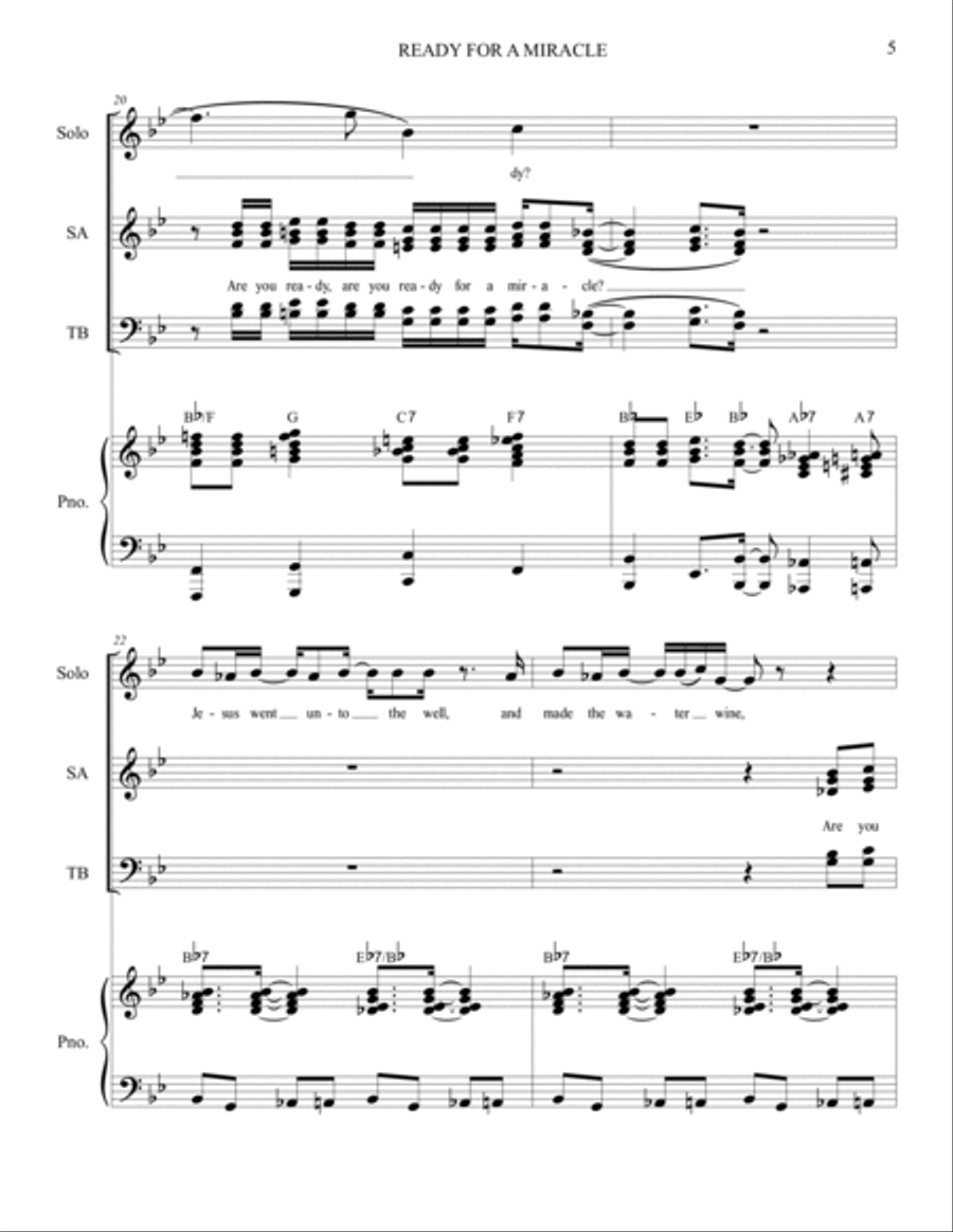 Ready For A Miracle 4-Part scores gallery preview page 5