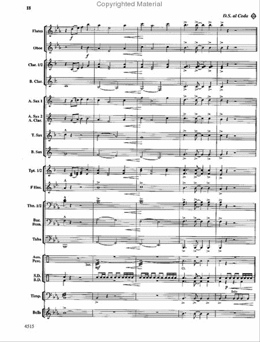 Lincoln Celebration Concert Band scores gallery preview page 19