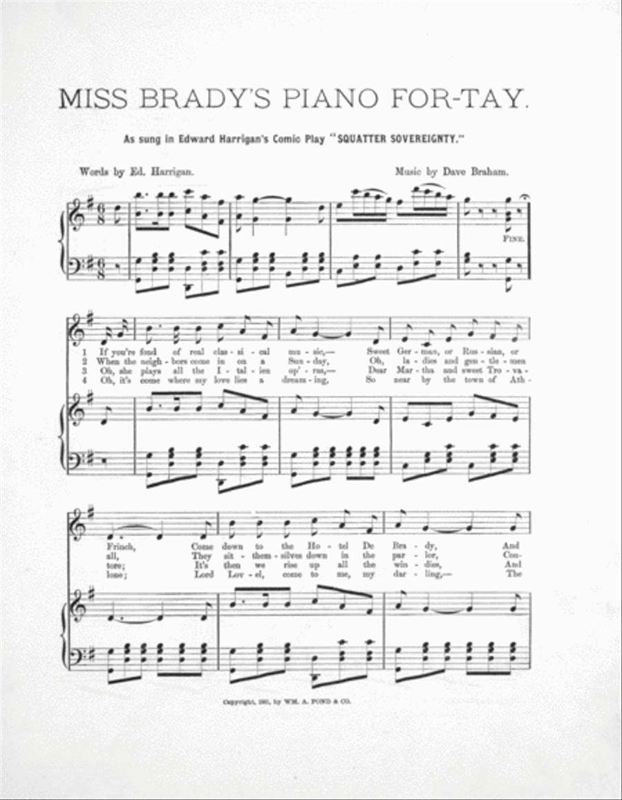 Miss Brady's Piano Fortay Voice scores gallery preview page 2