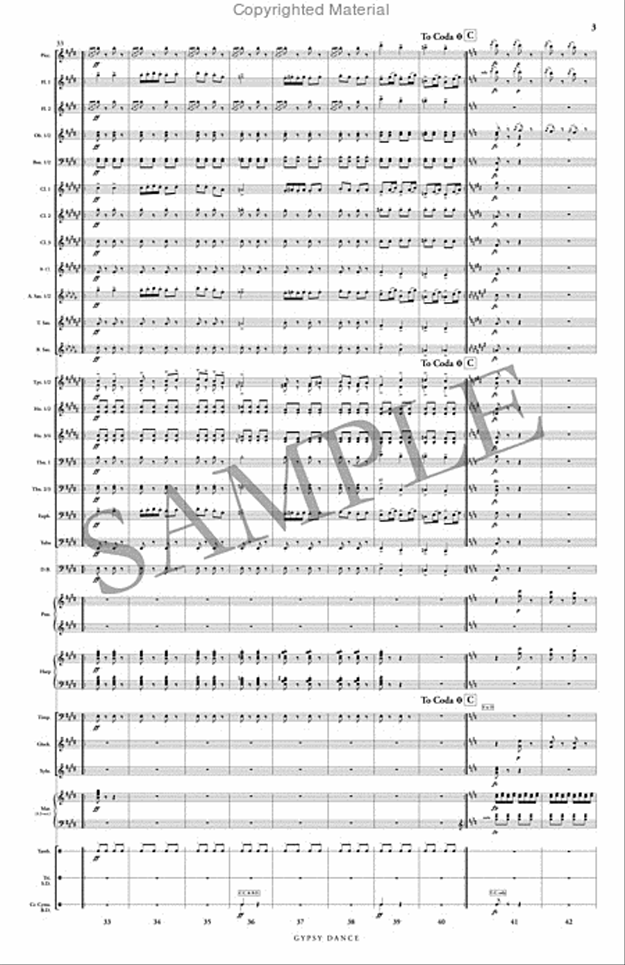 Gypsy Dance (score & parts) Concert Band scores gallery preview page 4