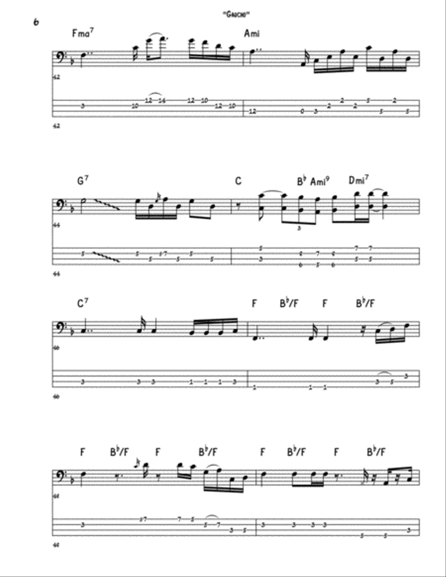 Gaucho Bass Guitar scores gallery preview page 6