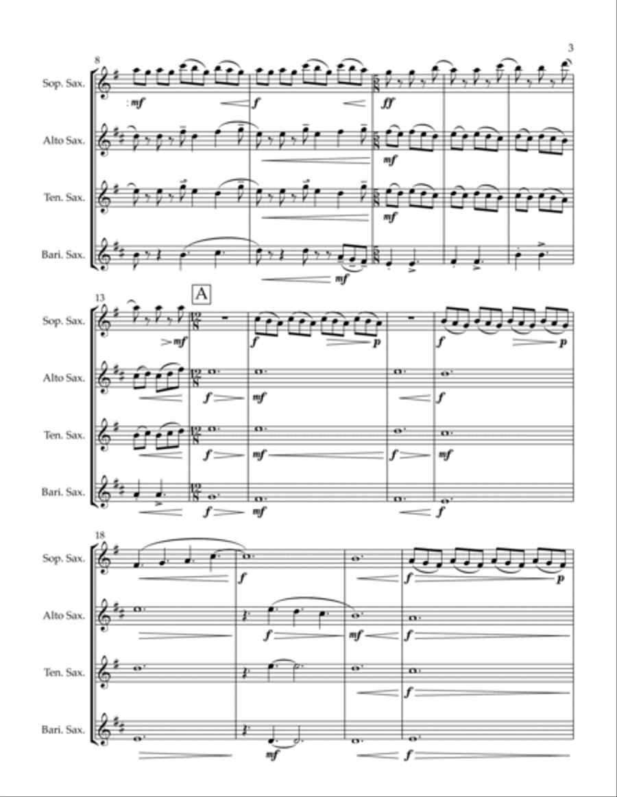 Currents Currents Saxophone Quartet scores gallery preview page 3
