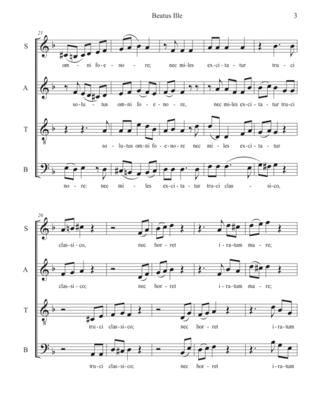 Beatus Ille, Qui Procul Negotiis for a capella SATB singers. lyrics in Latin with English translatio image number null