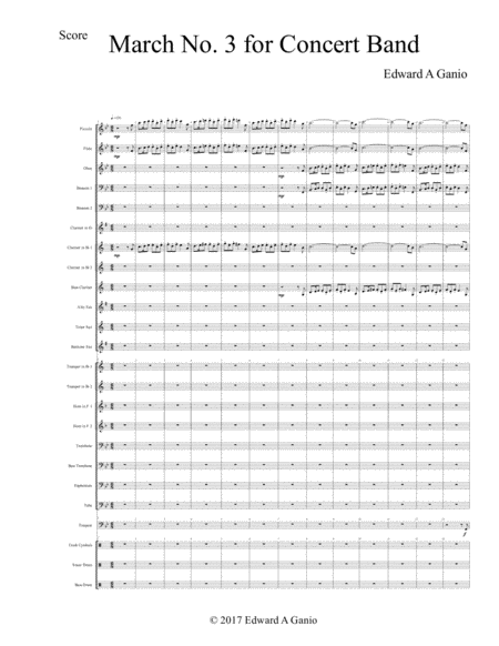 March No. 3 for Concert Band image number null