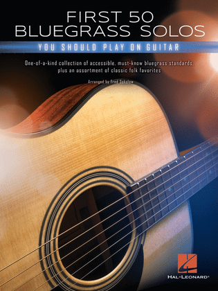 Book cover for First 50 Bluegrass Solos You Should Play on Guitar