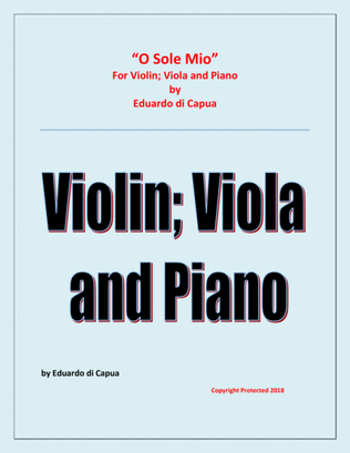 Book cover for O Sole Mio - Violin; Viola and Piano