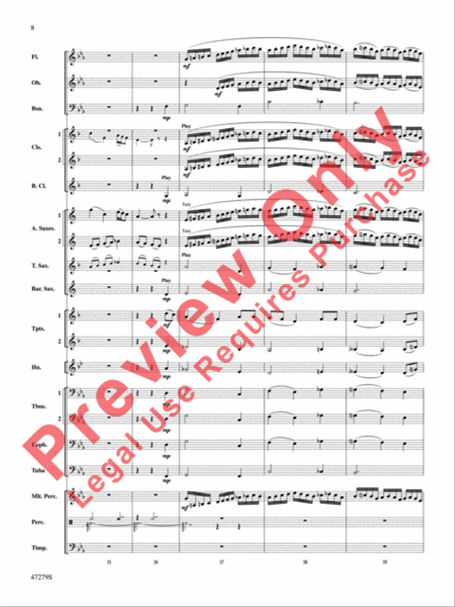 Beach Spring Beach Spring Concert Band scores gallery preview page 9