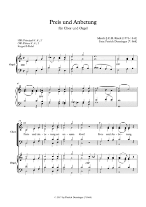 Preis und Anbetung für Chor (SATB) u. Orgel
