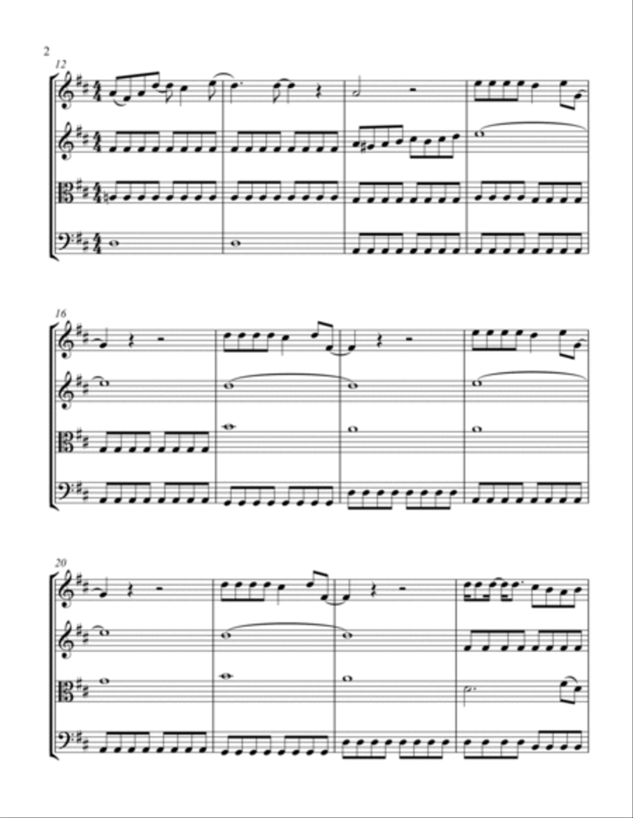 Across The Universe String Quartet scores gallery preview page 2