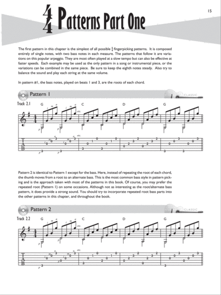 Fingerpicking Pattern Encyclopedia Acoustic Guitar scores gallery preview page 3