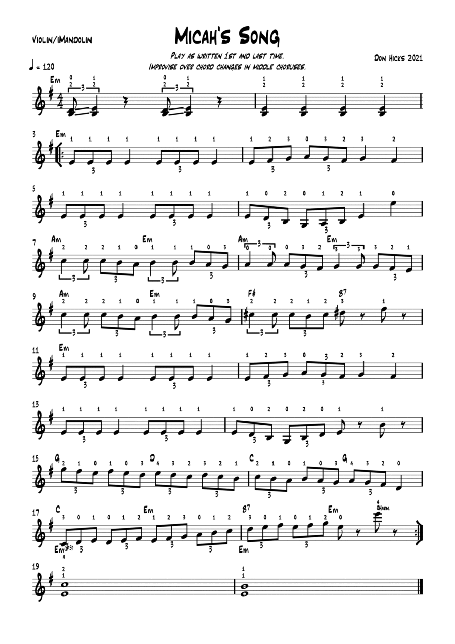 Micah's Song String Duet scores gallery preview page 1