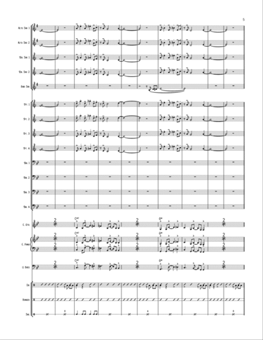 Tank! Jazz Ensemble scores gallery preview page 5