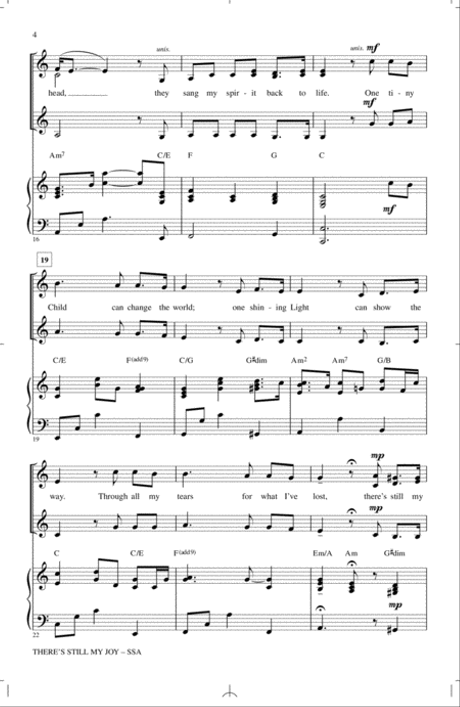 There's Still My Joy SSA scores gallery preview page 3