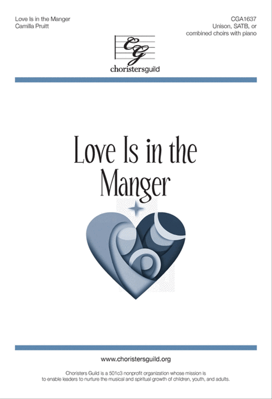 Love is in the Manger (SATB + Unison Combined Choirs) 4-Part scores gallery preview page 1